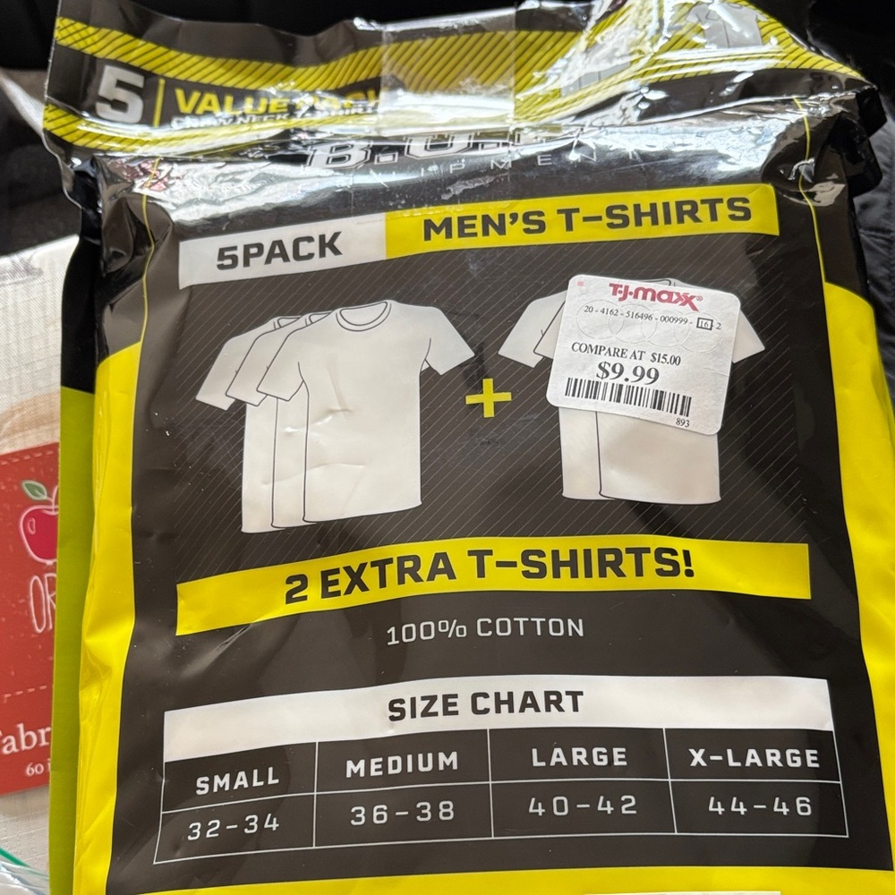 Men's T-Shirts 5-Pack - NEW- Black and White
